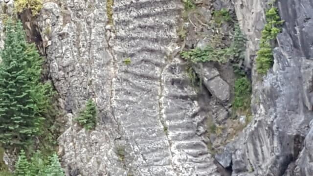 Large ripplemarks, tilted until vertical