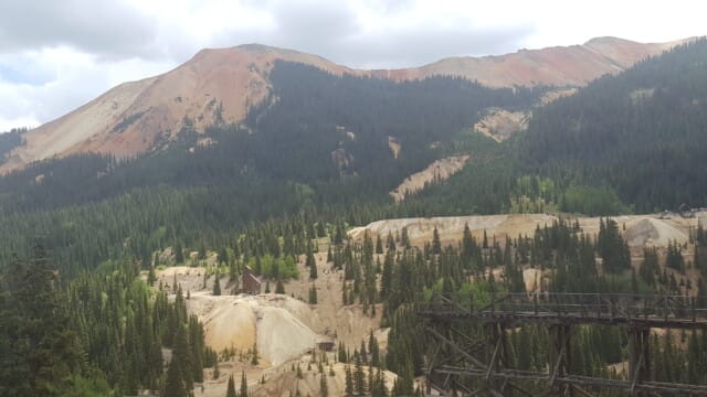 Mines in the distance