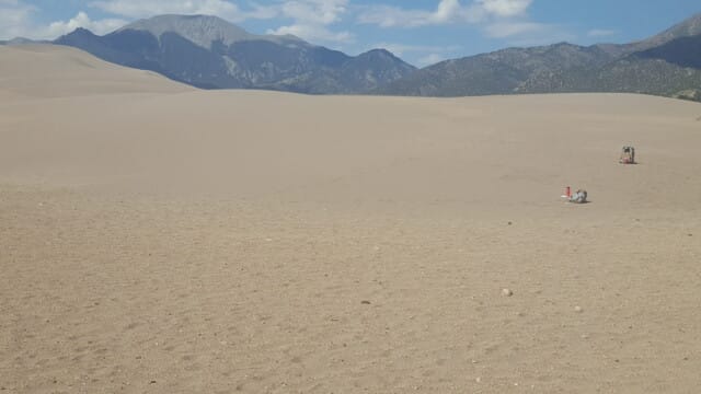 Sangre de Cristo Mountains in the background