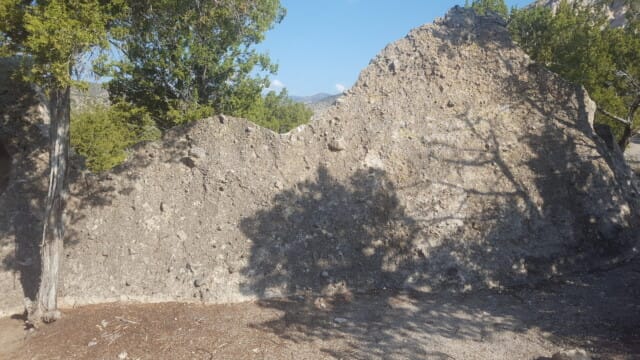 Remains of a pyroclastic flow