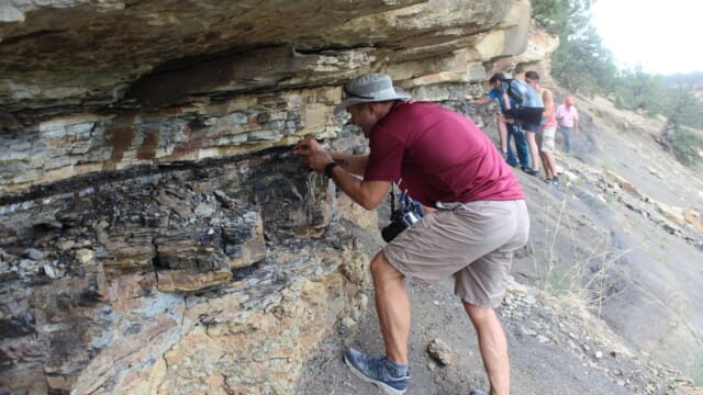 Mr. Neubert analyzing the K/Pg Boundary