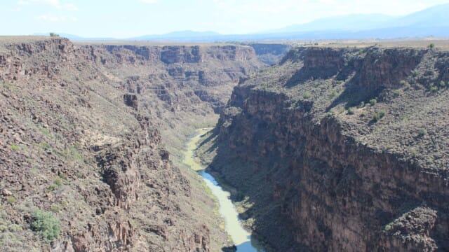 A fault causes the river to change direction