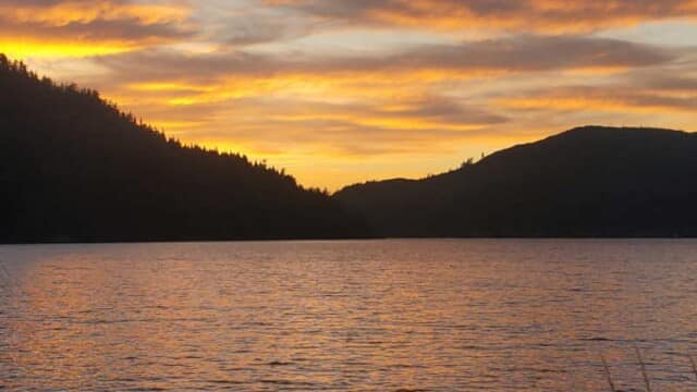 Lake Crescent sunset