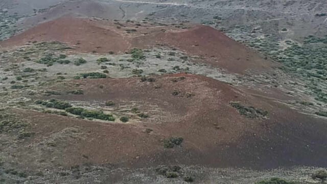 Cinder cones which provide evidence that some of Mauna Kea's eruptions have been somewhat explosive